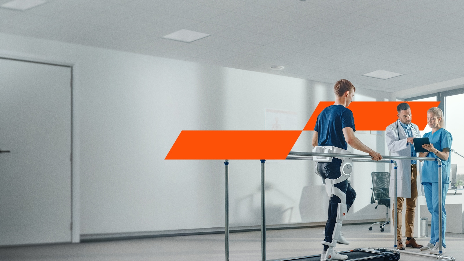 Men with robotic legs