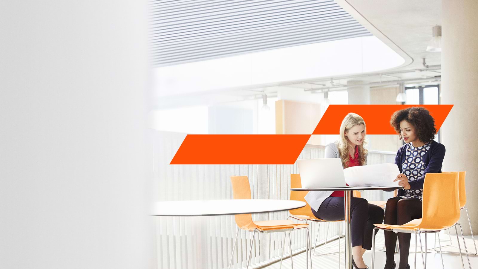 Two women in an office