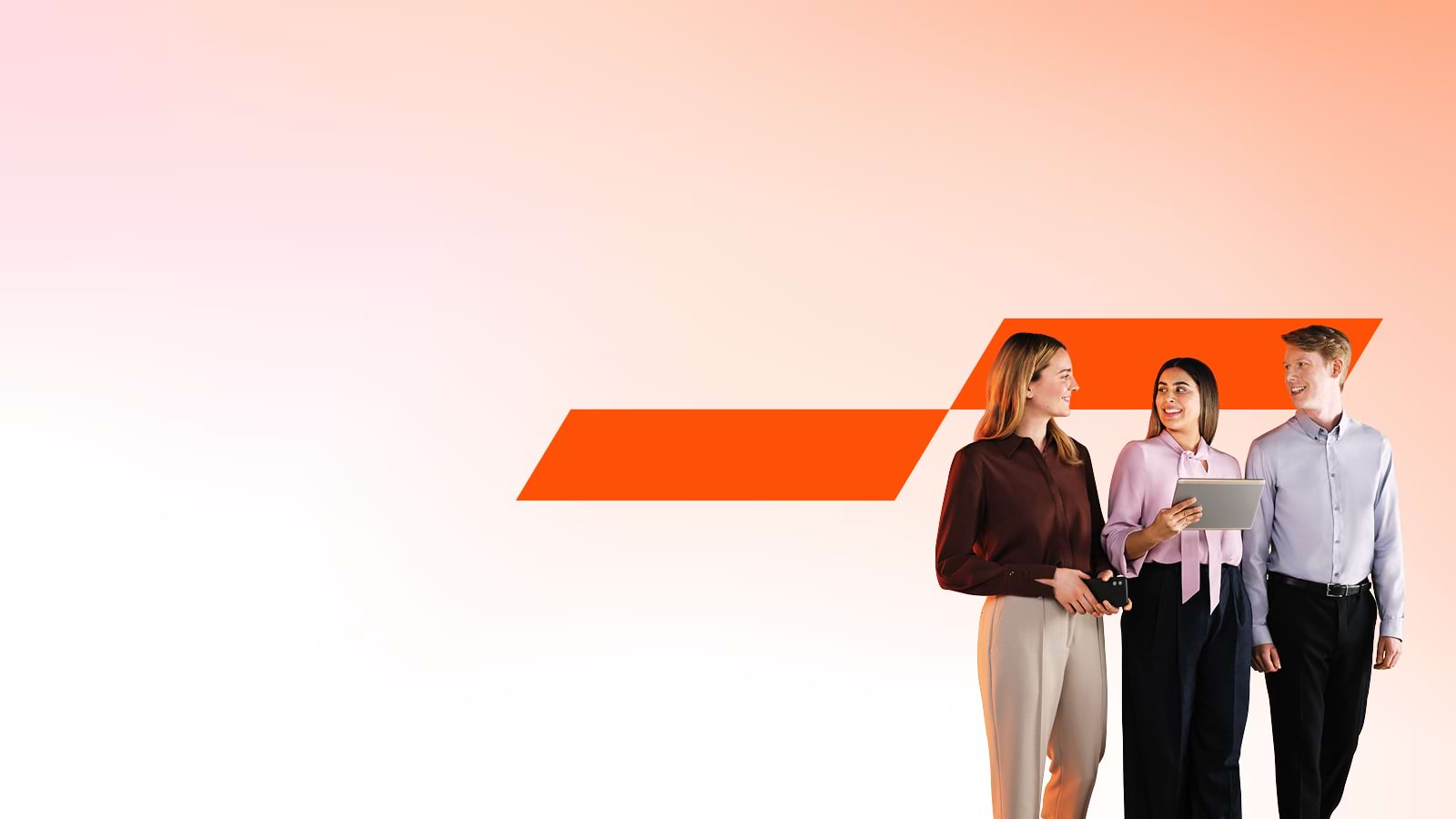 Two business women and a man